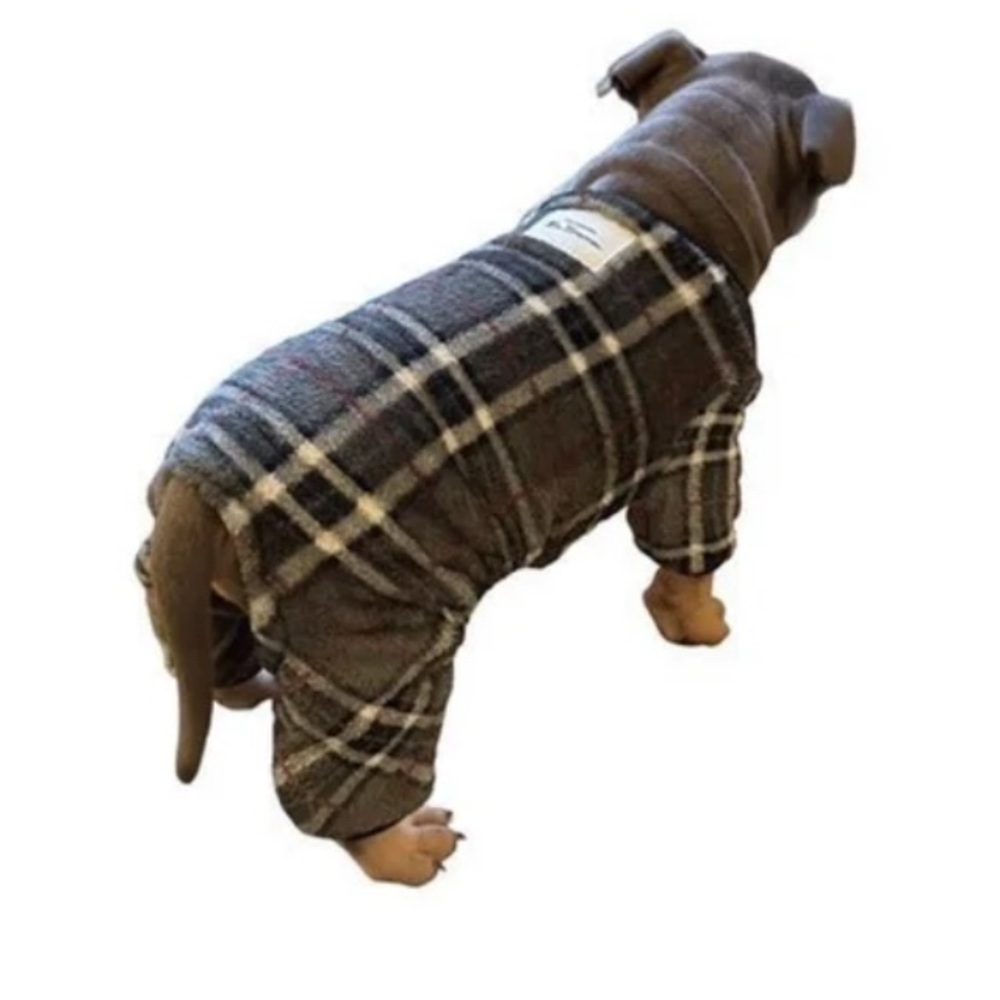 Plaid Dog Sweater - XS